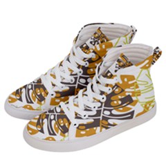 Pattern Leaves Men s Hi-top Skate Sneakers by HermanTelo