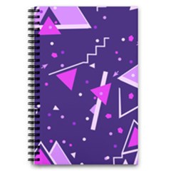 Purple Blue Geometric Pattern 5 5  X 8 5  Notebook by HermanTelo