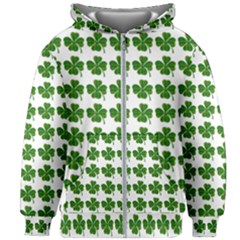 Shamrocks Clover Green Leaf Kids  Zipper Hoodie Without Drawstring