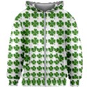 Shamrocks Clover Green Leaf Kids  Zipper Hoodie Without Drawstring View1