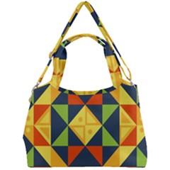 Background Geometric Color Double Compartment Shoulder Bag