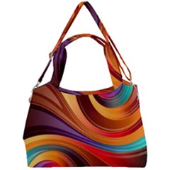 Abstract Colorful Background Wavy Double Compartment Shoulder Bag