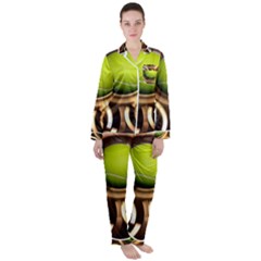 Sport Ball Tennis Golf Football Satin Long Sleeve Pyjamas Set by Bajindul