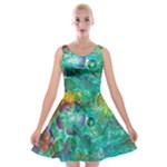 Underwater Summer Velvet Skater Dress