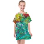 Underwater Summer Kids  One Piece Chiffon Dress