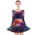 Spring Ring Long Sleeve Velvet Skater Dress View1