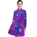 Galaxy Now Long Sleeve Chiffon Shirt Dress