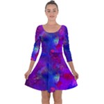 Galaxy Now Quarter Sleeve Skater Dress