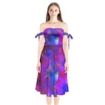 Galaxy Now Shoulder Tie Bardot Midi Dress