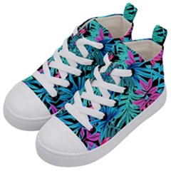 Leaves  Kids  Mid-top Canvas Sneakers by Sobalvarro