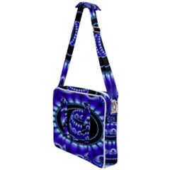 Fractal Blue Sphere 3d Pattern Cross Body Office Bag by Pakrebo