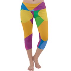 Geometry Nothing Color Capri Yoga Leggings