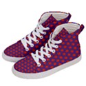 Blue Pattern Texture Men s Hi-Top Skate Sneakers View2