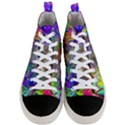 Rainbow Plasma Neon Men s Mid-Top Canvas Sneakers View1