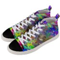 Rainbow Plasma Neon Men s Mid-Top Canvas Sneakers View2