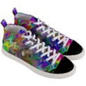 Rainbow Plasma Neon Men s Mid-Top Canvas Sneakers View3