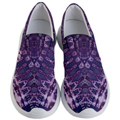 Purple Fractal Lace V Shape Women s Lightweight Slip Ons by KirstenStar