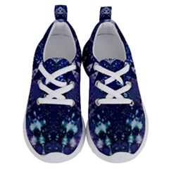 Blue Fractal Lace Tie Dye Running Shoes by KirstenStar