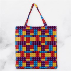 Lego Background Game Grocery Tote Bag by Mariart