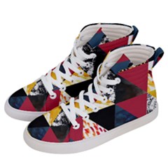 Triangles Women s Hi-top Skate Sneakers by Sobalvarro