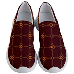 Background Pattern Design Geometric Brown Women s Lightweight Slip Ons by Sudhe