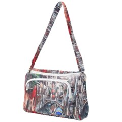 Venice Water Laguna Italy Front Pocket Crossbody Bag by Wegoenart