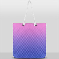 Dot Background Pattern Halftone Full Print Rope Handle Tote (large) by Bajindul