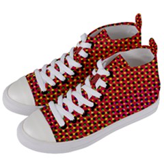 Pattern Textile Structure Abstract Women s Mid-top Canvas Sneakers by Pakrebo