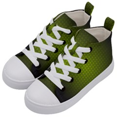 Hexagon Background Circle Kids  Mid-top Canvas Sneakers