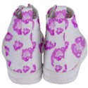 Pink flower Women s Mid-Top Canvas Sneakers View4