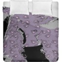 Wide Eyed Girl Grey Lilac Duvet Cover Double Side (King Size) View1