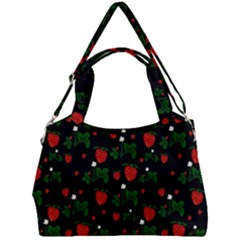 Strawberries Pattern Double Compartment Shoulder Bag by bloomingvinedesign