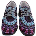 Kaleidoscope Shape Abstract Design Women Heeled Oxford Shoes View1