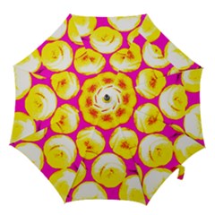 Pop Art Tennis Balls Hook Handle Umbrellas (small) by essentialimage