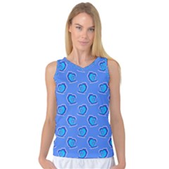 Surfer Pattern Women s Basketball Tank Top by bloomingvinedesign