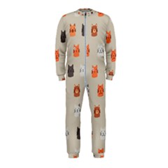 Cat Faces Pattern Onepiece Jumpsuit (kids) by Vaneshart