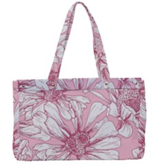 Pink Flowers Canvas Work Bag by Sobalvarro