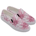 Pink flowers Men s Canvas Slip Ons View3