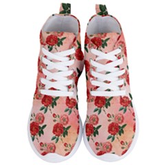 Pattern Flower Paper Women s Lightweight High Top Sneakers by HermanTelo