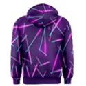 Retrowave Aesthetic vaporwave retro memphis pattern 80s design geometric shapes futurist purple pink blue neon light Men s Zipper Hoodie View2