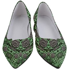 Bamboo Wood And Flowers In The Green Women s Block Heels 