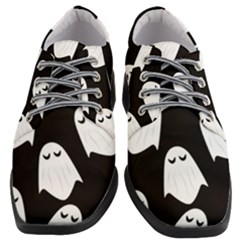 Ghost Halloween Pattern Women Heeled Oxford Shoes