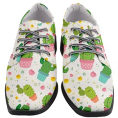 Cactus Pattern Women Heeled Oxford Shoes