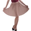 Pink Alligator Print A-line Skater Skirt View1