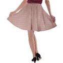 Pink Alligator Print A-line Skater Skirt View2