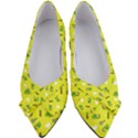 Green Elephant Pattern Yellow Women s Bow Heels View1