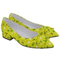 Green Elephant Pattern Yellow Women s Bow Heels View3