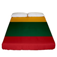 Lithuania Flag Fitted Sheet (california King Size) by FlagGallery