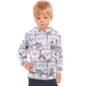 Cute Cat Chef Cooking Seamless Pattern Cartoon Kids  Hooded Pullover View1