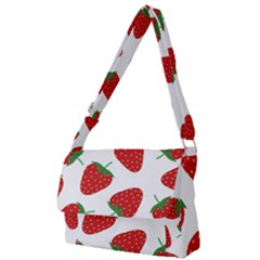 Seamless Pattern Fresh Strawberry Full Print Messenger Bag (s) by Wegoenart